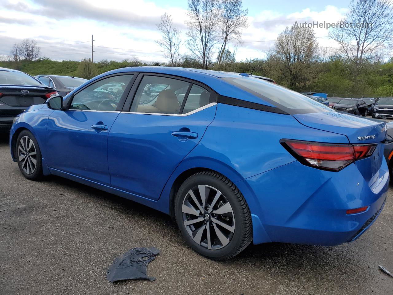 2020 Nissan Sentra Sv Blue vin: 3N1AB8CV9LY244599