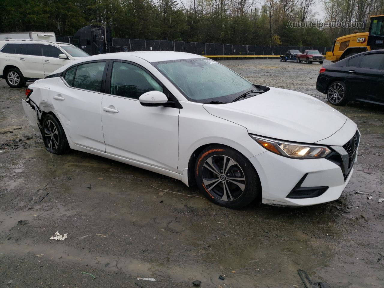 2020 Nissan Sentra Sv White vin: 3N1AB8CV9LY246434