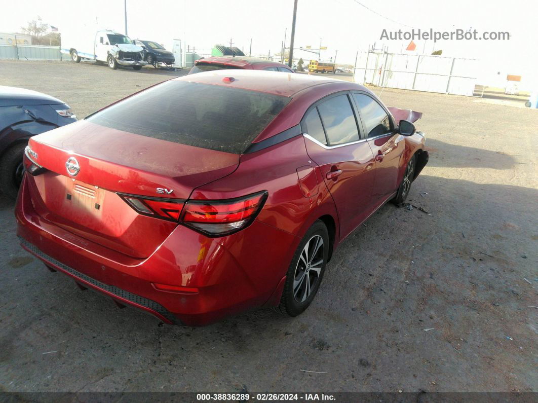 2021 Nissan Sentra Sv Xtronic Cvt Red vin: 3N1AB8CV9MY220045