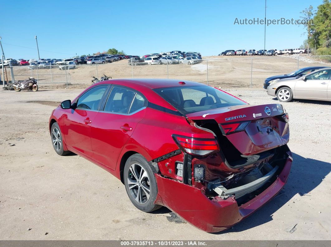 2021 Nissan Sentra Sv Xtronic Cvt Red vin: 3N1AB8CV9MY240828