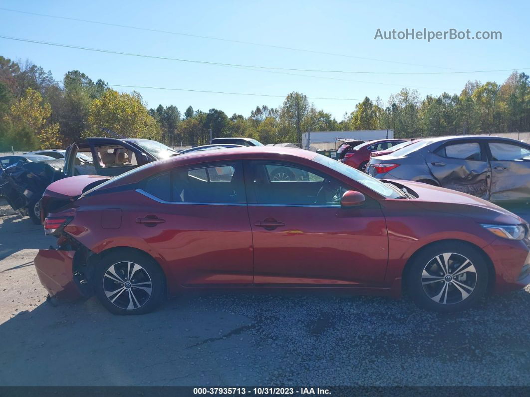 2021 Nissan Sentra Sv Xtronic Cvt Red vin: 3N1AB8CV9MY240828