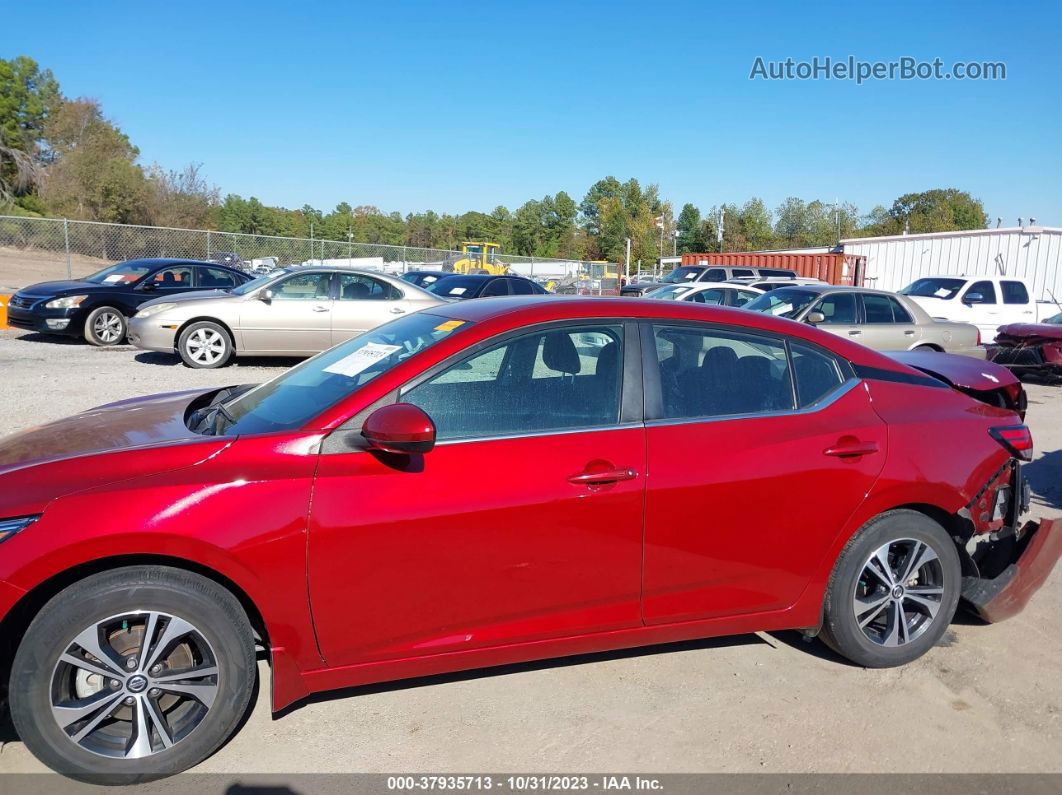 2021 Nissan Sentra Sv Xtronic Cvt Red vin: 3N1AB8CV9MY240828