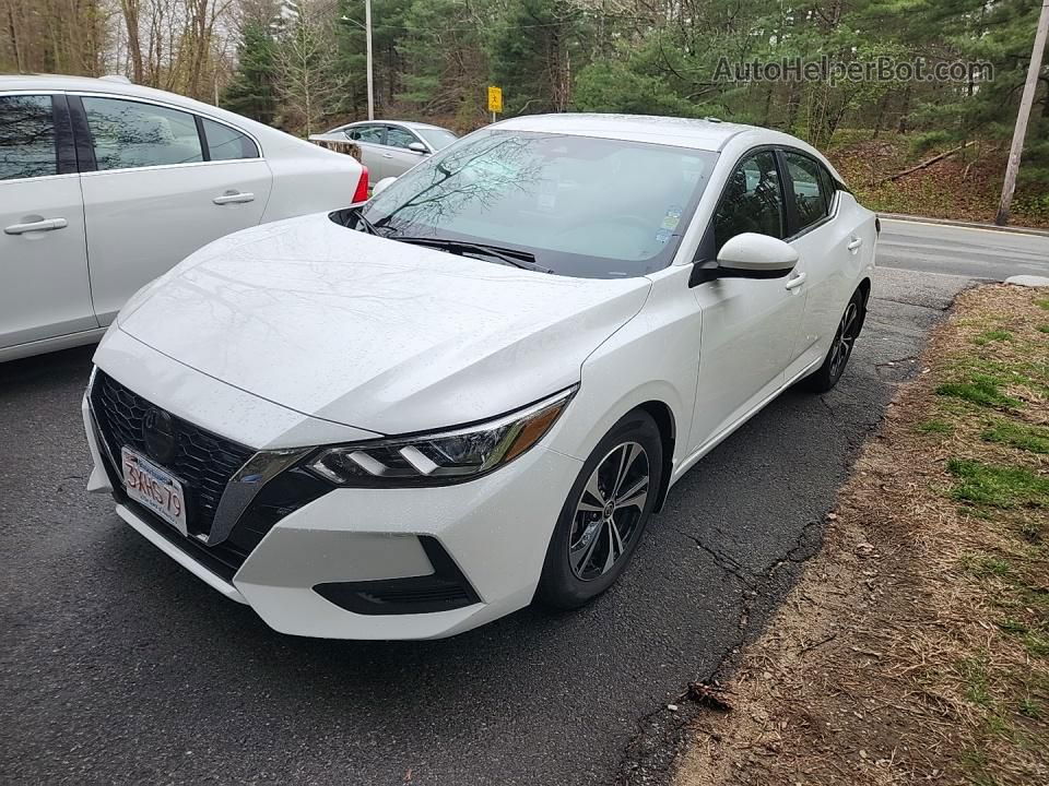 2021 Nissan Sentra Sv White vin: 3N1AB8CV9MY256947