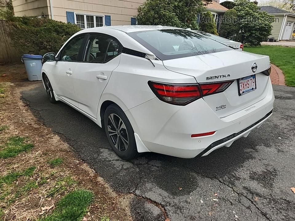 2021 Nissan Sentra Sv White vin: 3N1AB8CV9MY256947