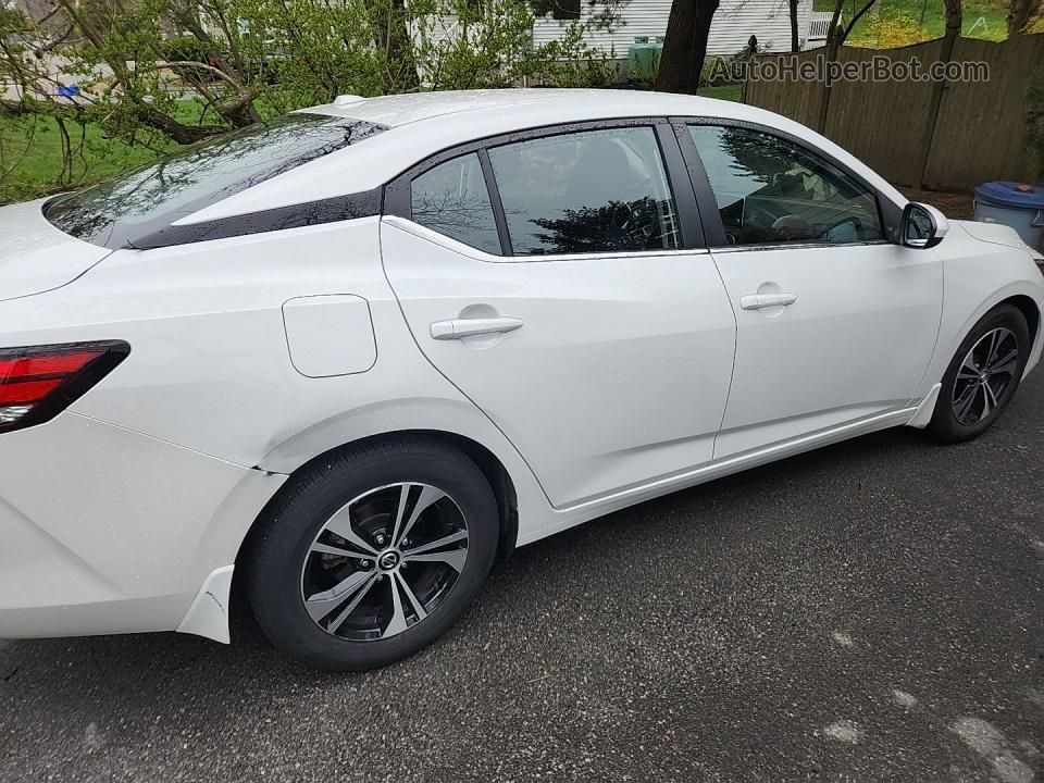 2021 Nissan Sentra Sv White vin: 3N1AB8CV9MY256947