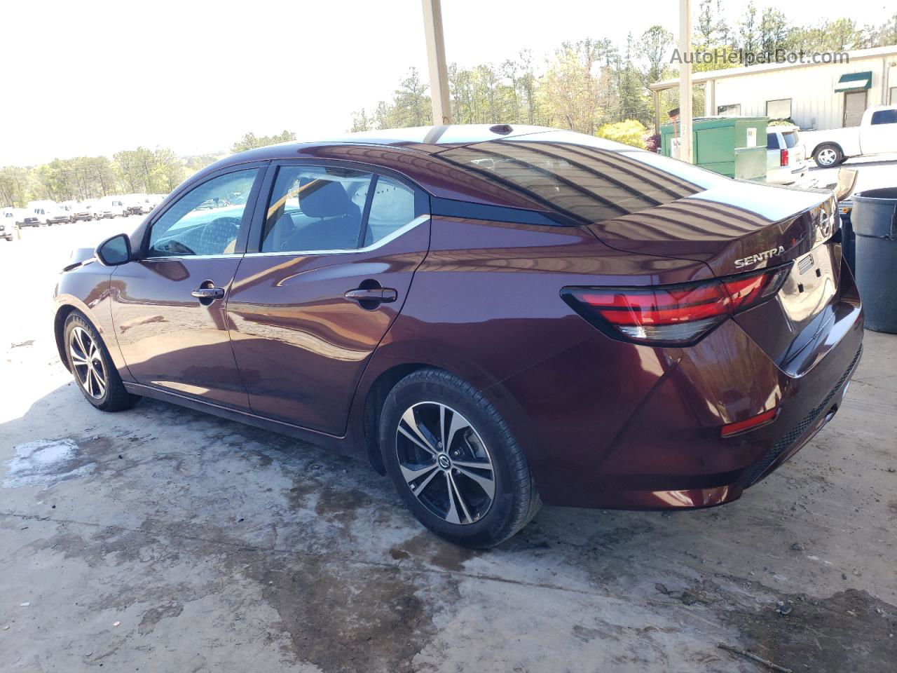 2021 Nissan Sentra Sv Burgundy vin: 3N1AB8CV9MY318718