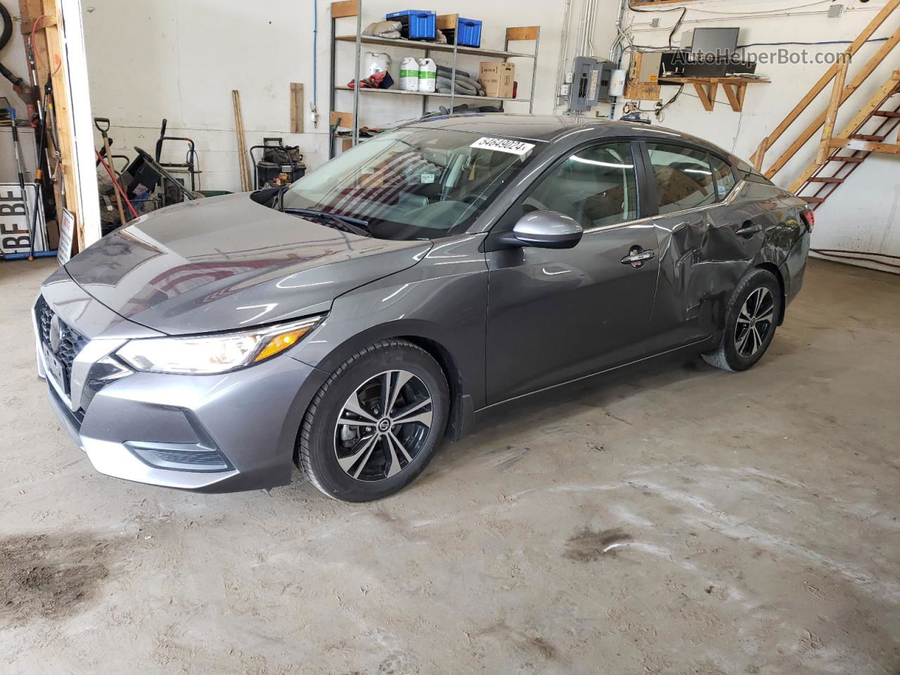 2021 Nissan Sentra Sv Gray vin: 3N1AB8CV9MY328598