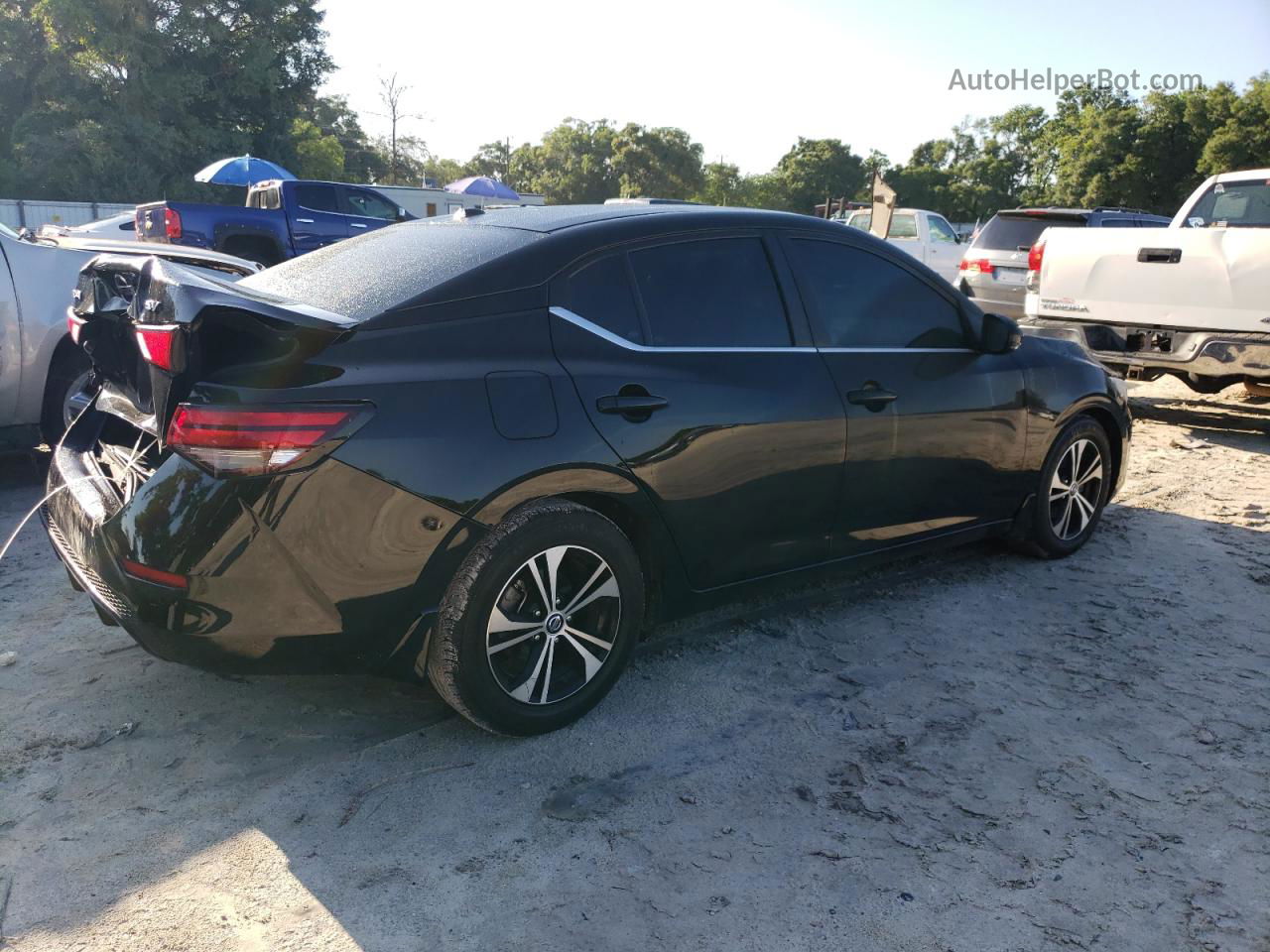 2020 Nissan Sentra Sv Black vin: 3N1AB8CVXLY212728