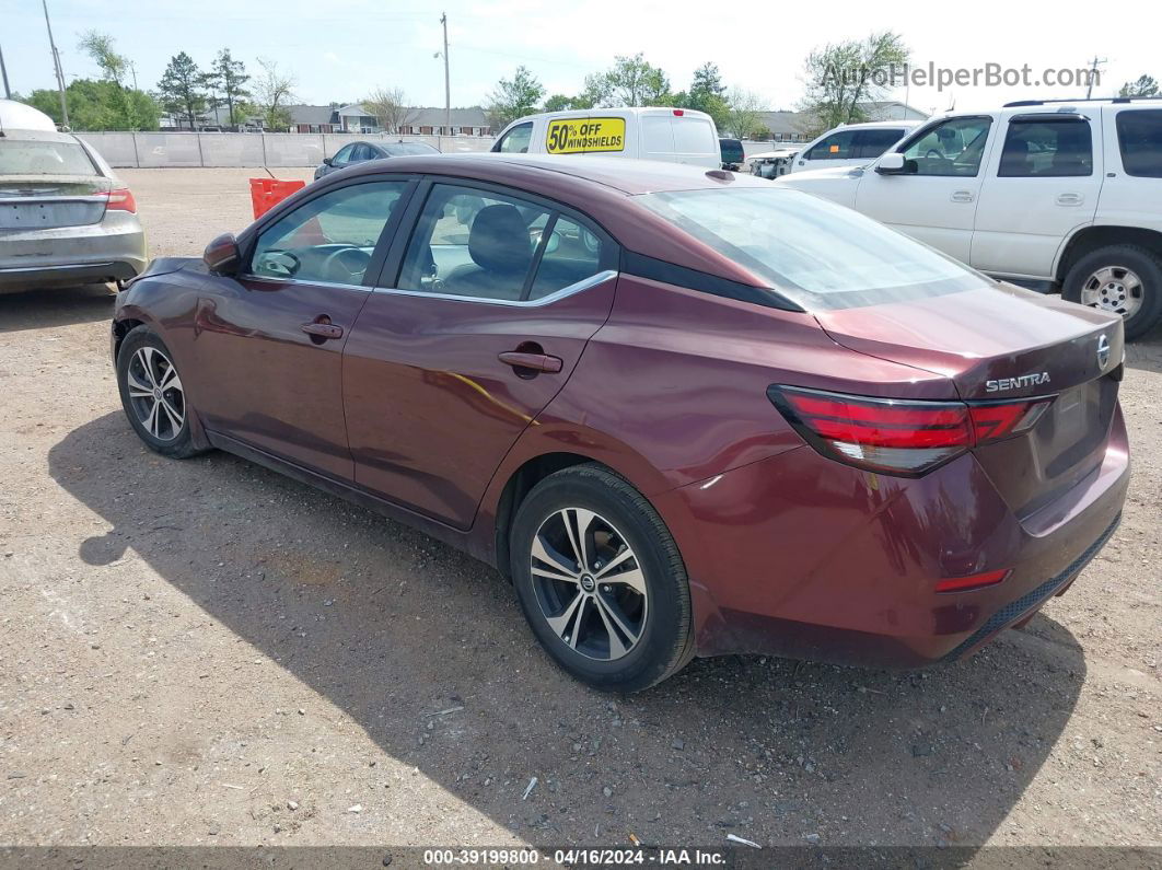 2020 Nissan Sentra Sv Xtronic Cvt Maroon vin: 3N1AB8CVXLY246278