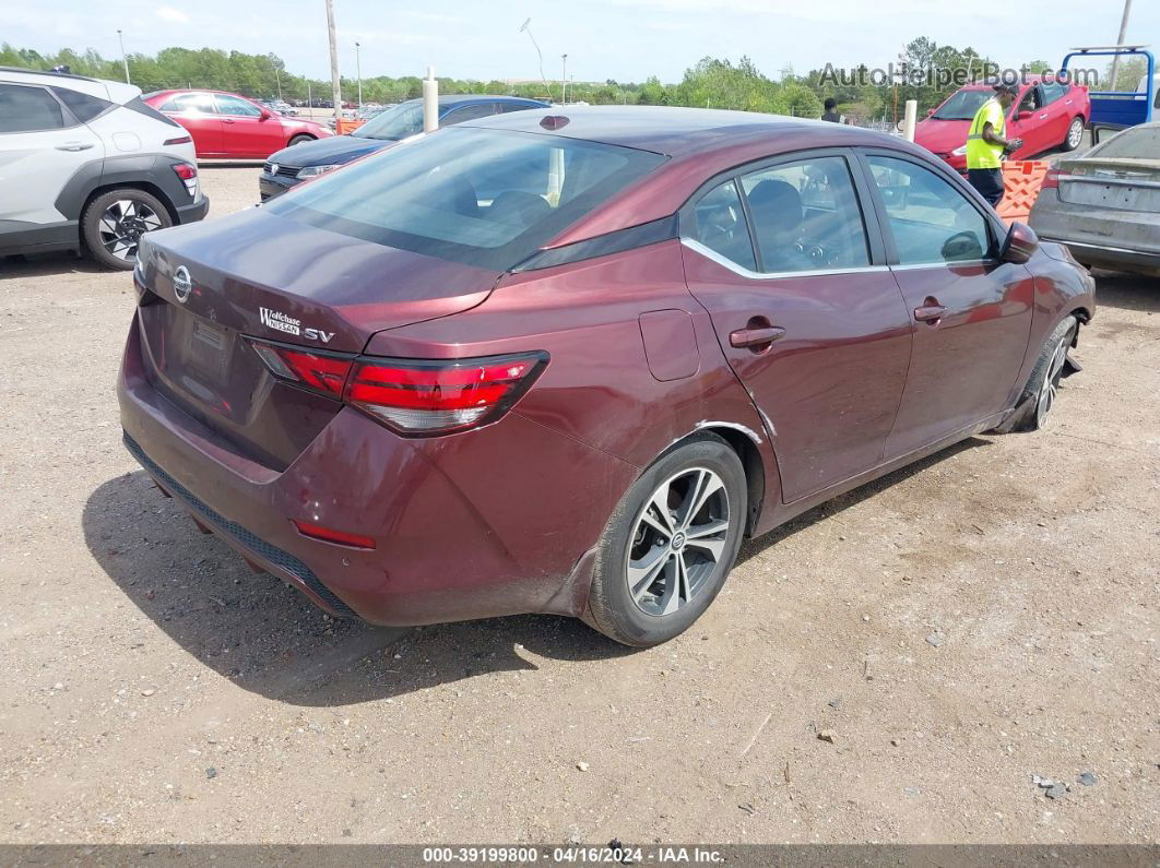 2020 Nissan Sentra Sv Xtronic Cvt Maroon vin: 3N1AB8CVXLY246278