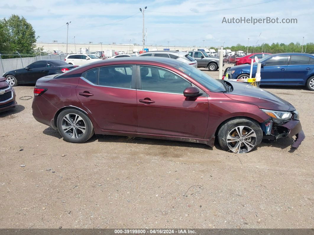 2020 Nissan Sentra Sv Xtronic Cvt Maroon vin: 3N1AB8CVXLY246278