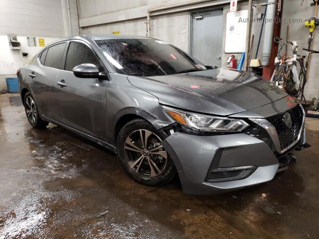 2021 Nissan Sentra Sv Gray vin: 3N1AB8CVXMY241695