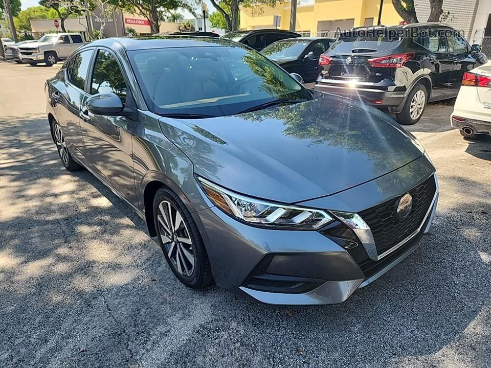 2021 Nissan Sentra Sv Gray vin: 3N1AB8CVXMY241972