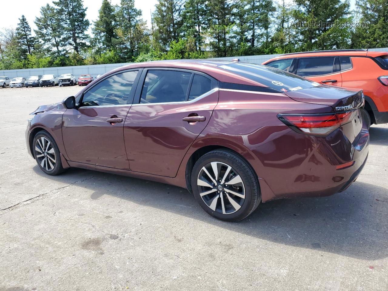 2021 Nissan Sentra Sv Burgundy vin: 3N1AB8CVXMY254477