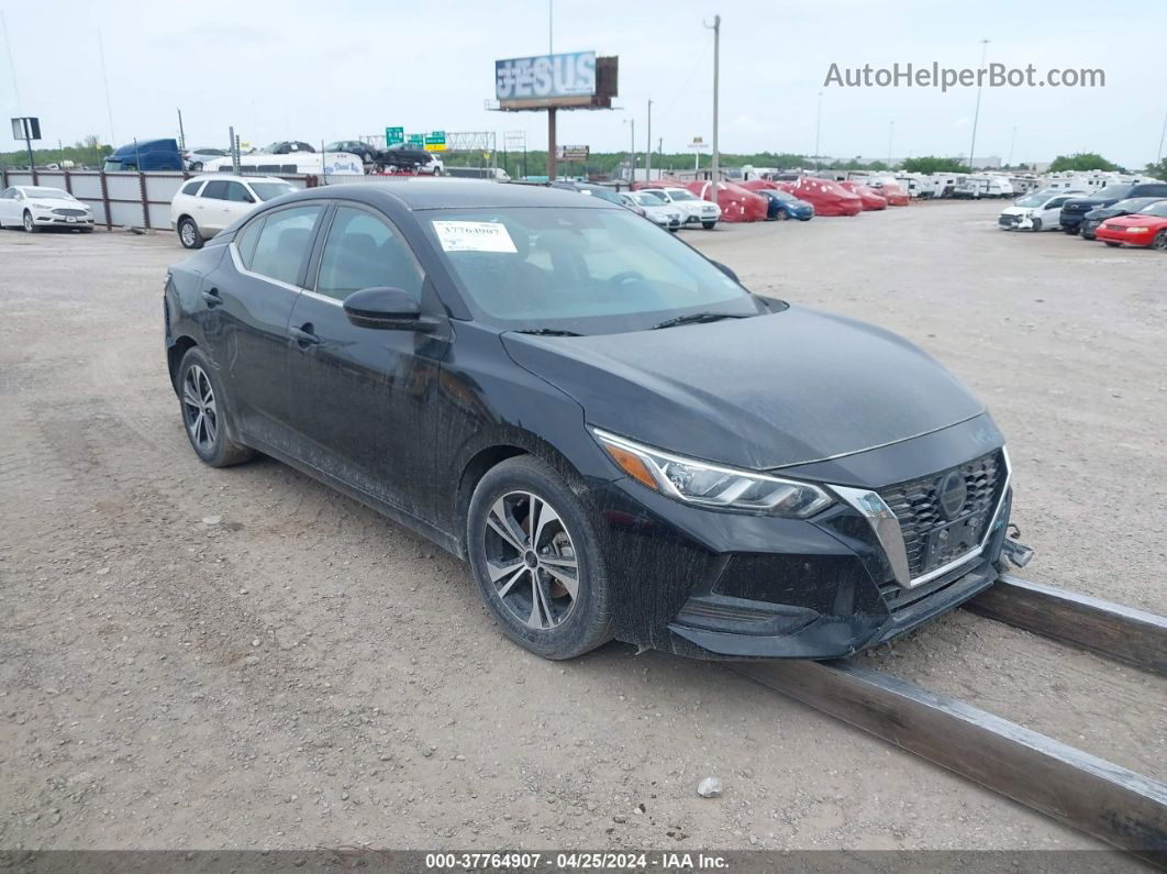 2021 Nissan Sentra Sv Xtronic Cvt Black vin: 3N1AB8CVXMY256097