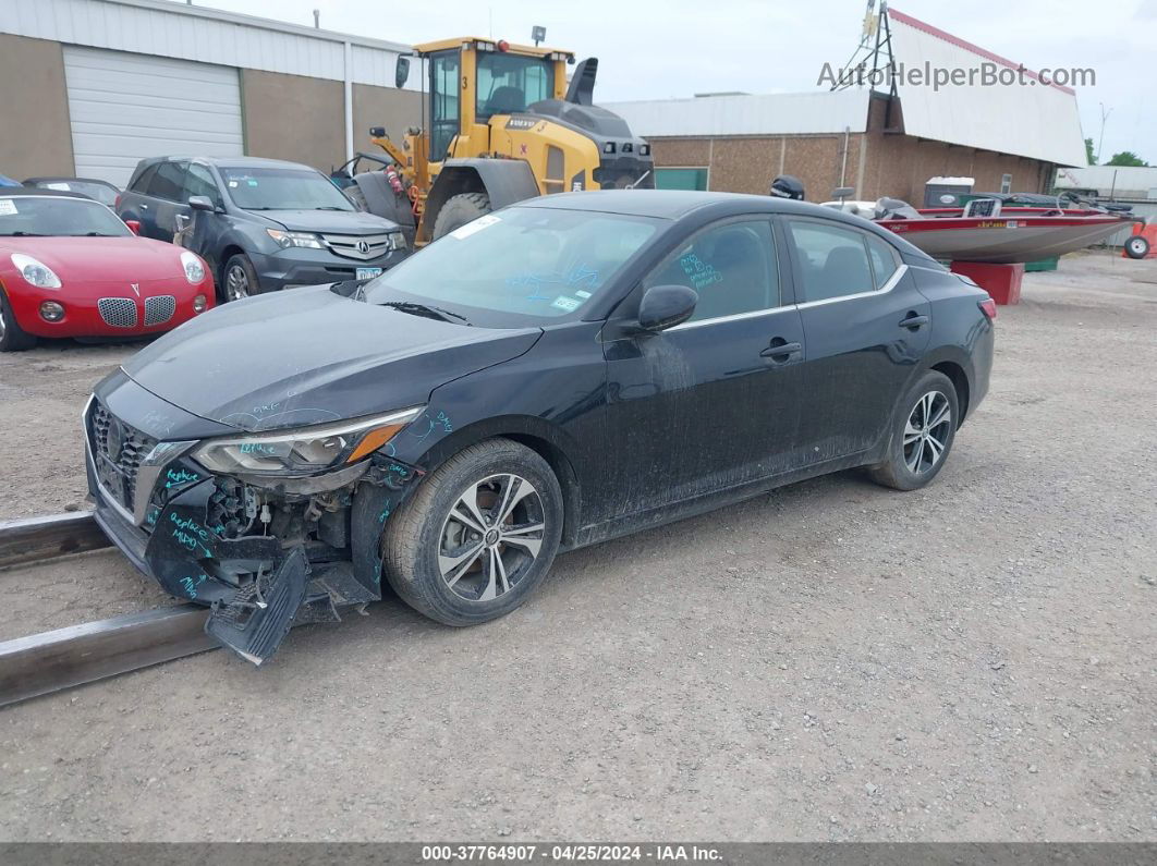 2021 Nissan Sentra Sv Xtronic Cvt Black vin: 3N1AB8CVXMY256097