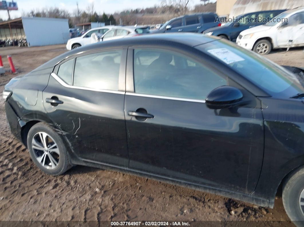 2021 Nissan Sentra Sv Xtronic Cvt Black vin: 3N1AB8CVXMY256097