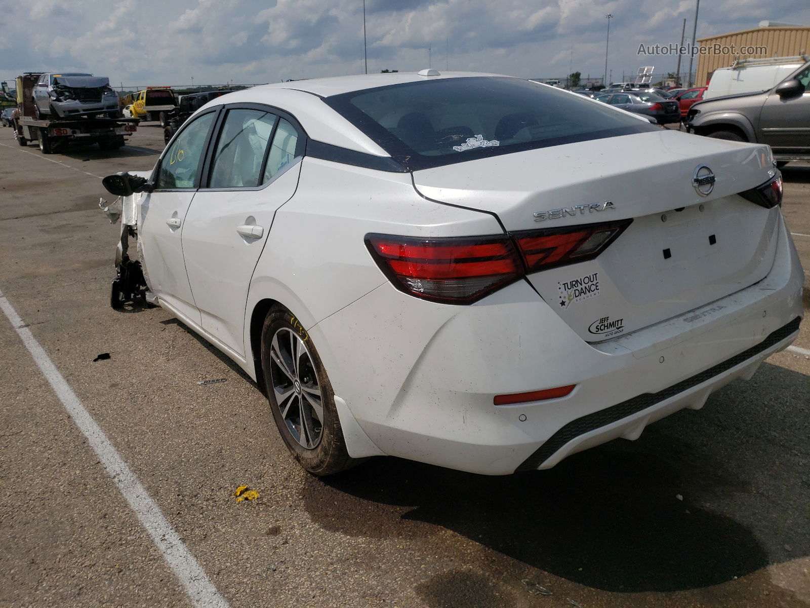 2021 Nissan Sentra Sv White vin: 3N1AB8CVXMY263387