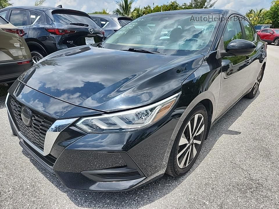 2021 Nissan Sentra Sv Black vin: 3N1AB8CVXMY297863