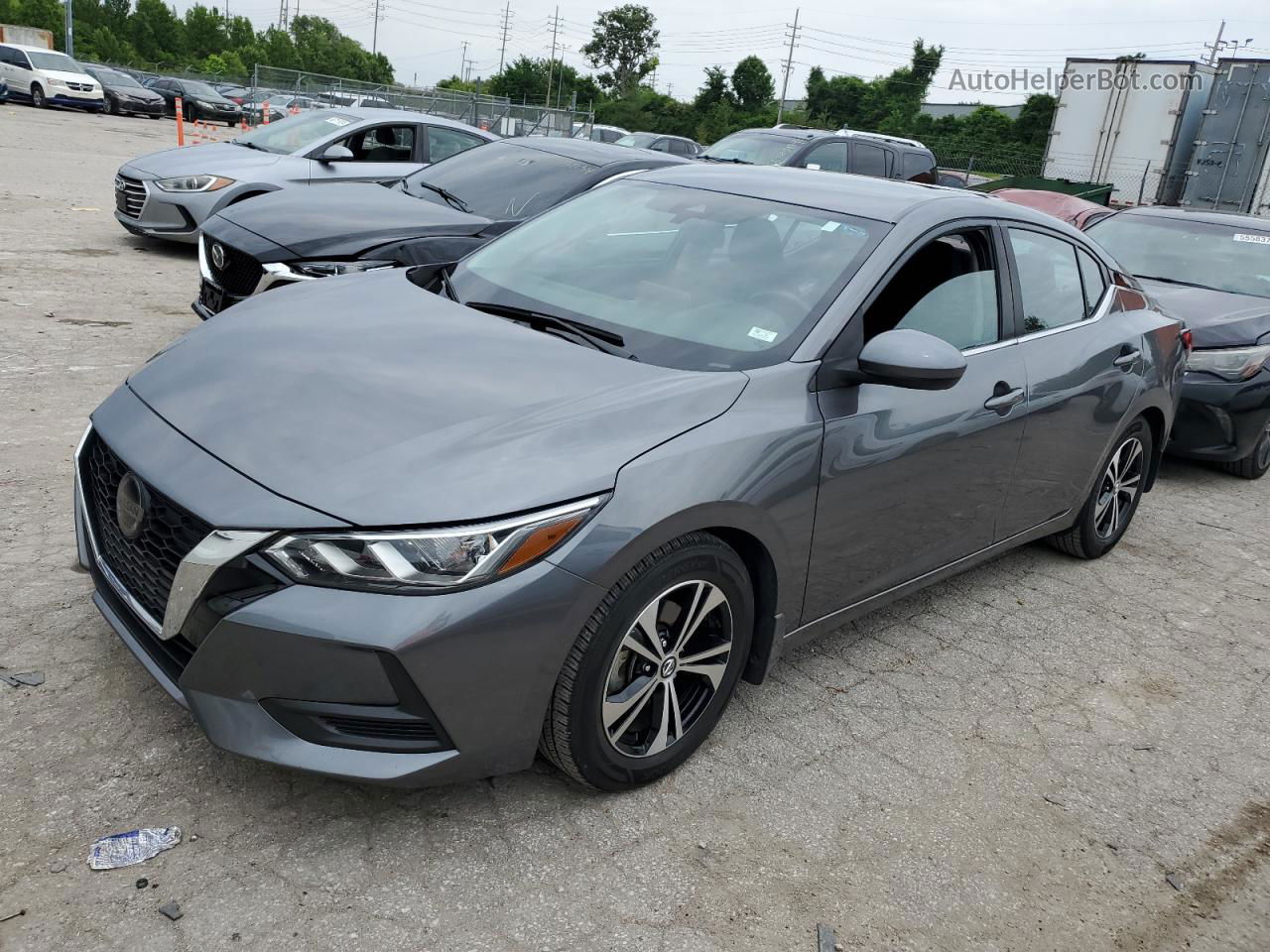 2021 Nissan Sentra Sv Gray vin: 3N1AB8CVXMY297944