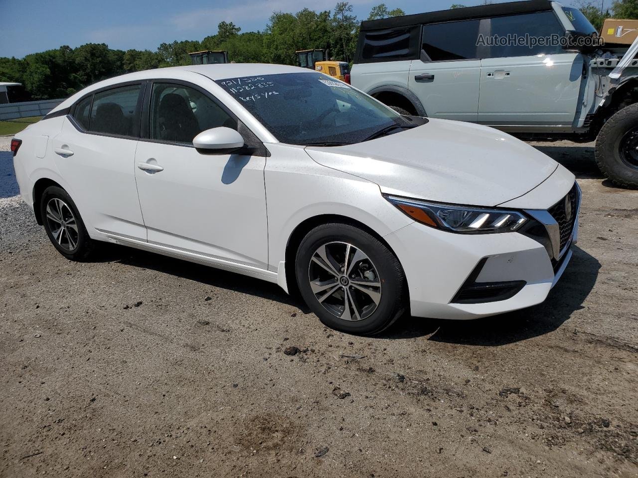 2021 Nissan Sentra Sv White vin: 3N1AB8CVXMY327850