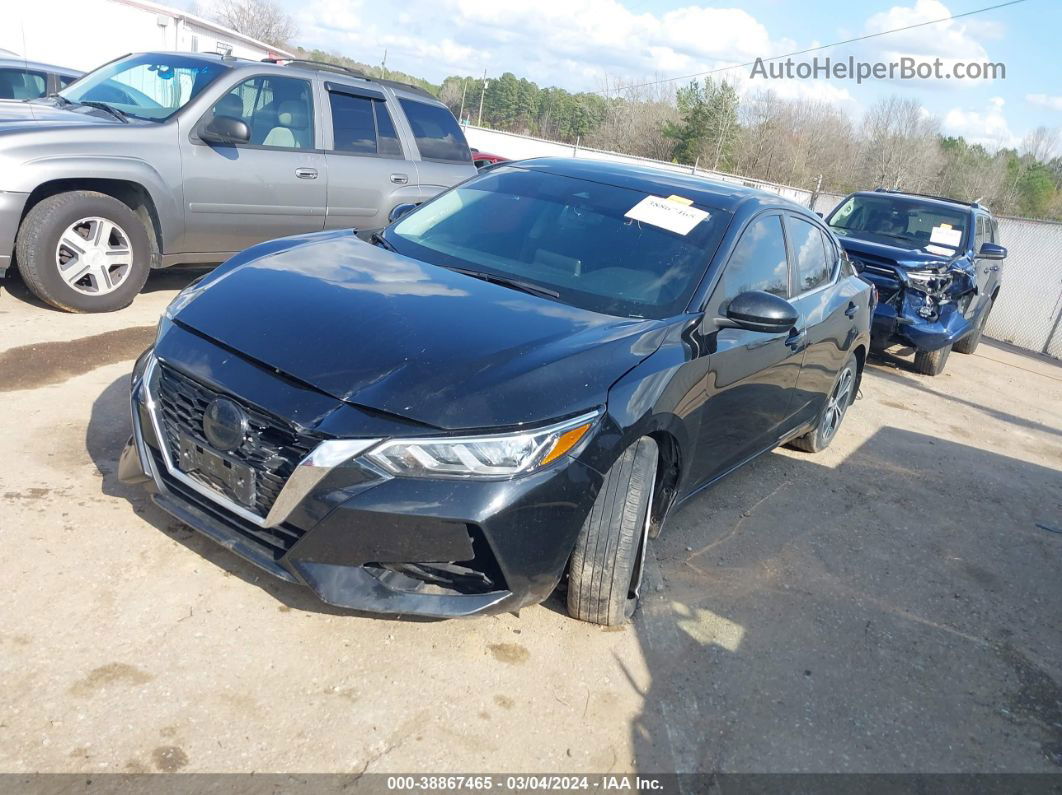 2021 Nissan Sentra Sv Xtronic Cvt Black vin: 3N1AB8CVXMY329209