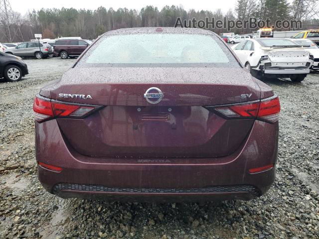 2023 Nissan Sentra Sv Maroon vin: 3N1AB8CVXPY259277