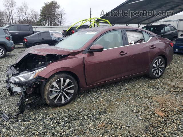 2023 Nissan Sentra Sv Maroon vin: 3N1AB8CVXPY259277