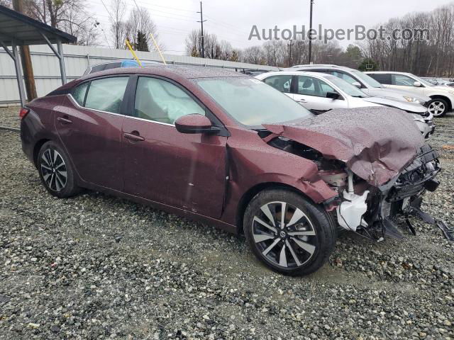 2023 Nissan Sentra Sv Maroon vin: 3N1AB8CVXPY259277