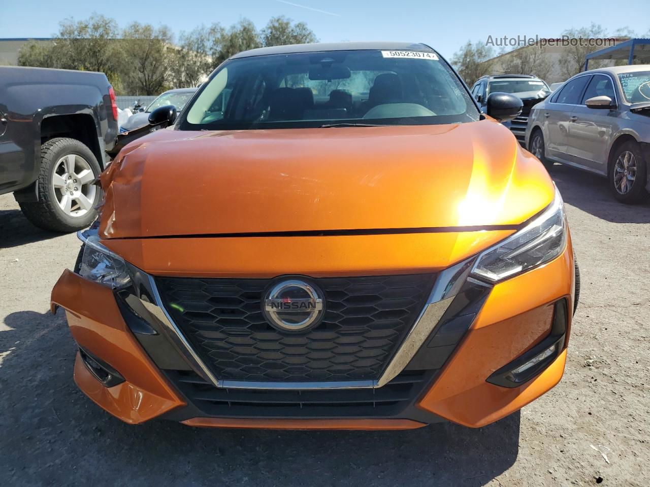 2020 Nissan Sentra Sr Orange vin: 3N1AB8DV0LY273536