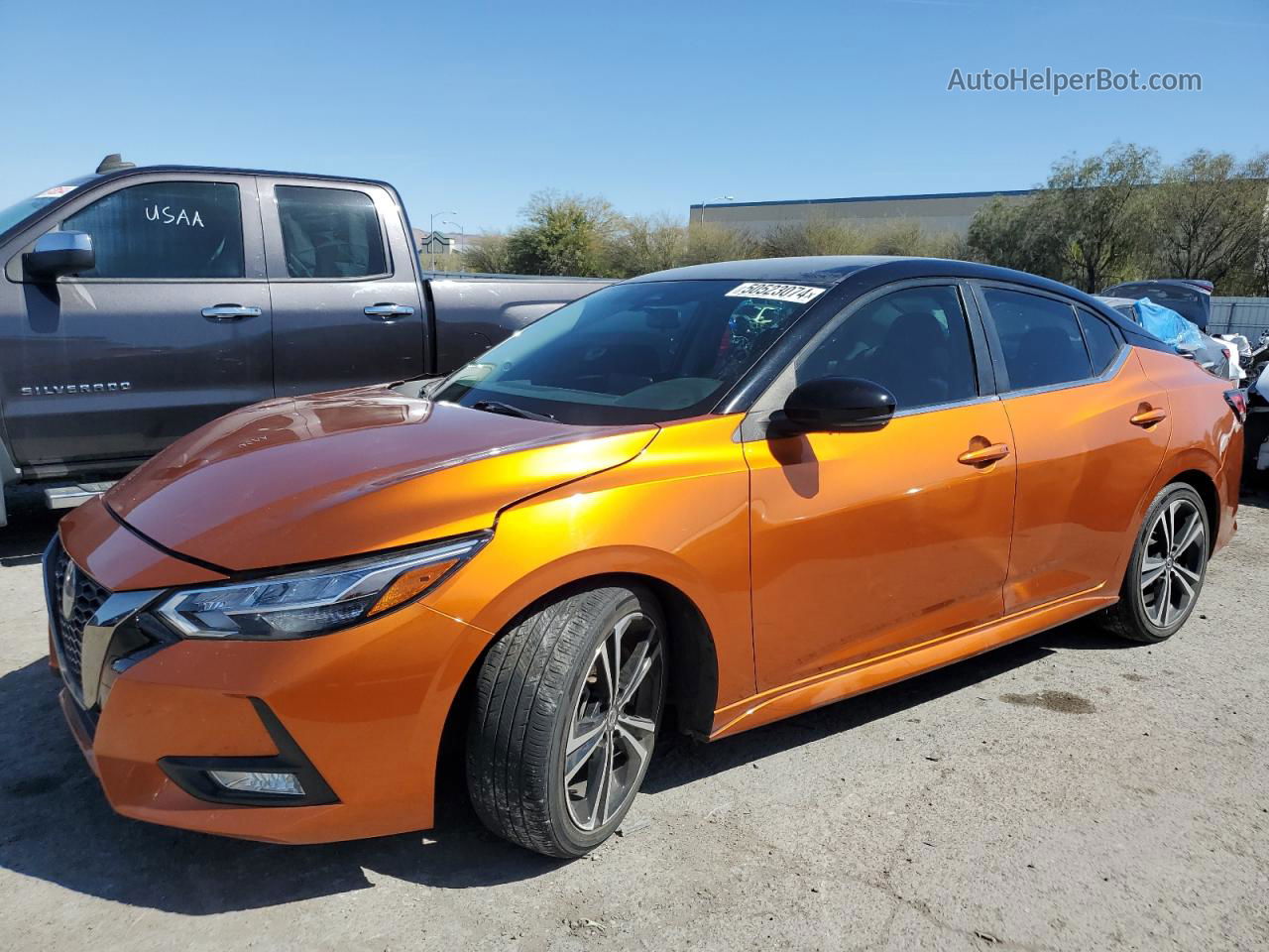 2020 Nissan Sentra Sr Orange vin: 3N1AB8DV0LY273536