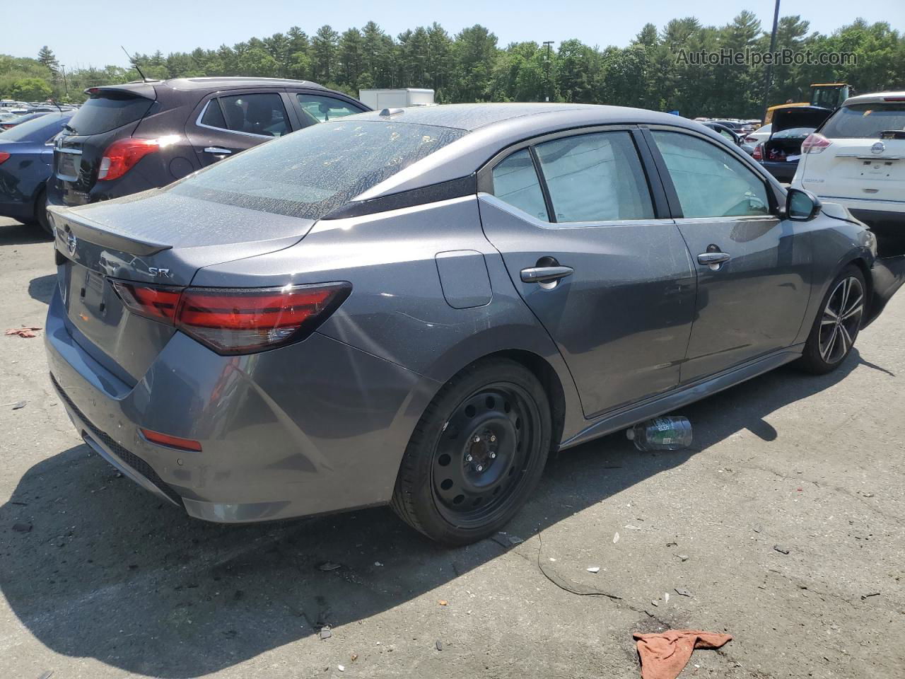 2021 Nissan Sentra Sr Серый vin: 3N1AB8DV0MY209952