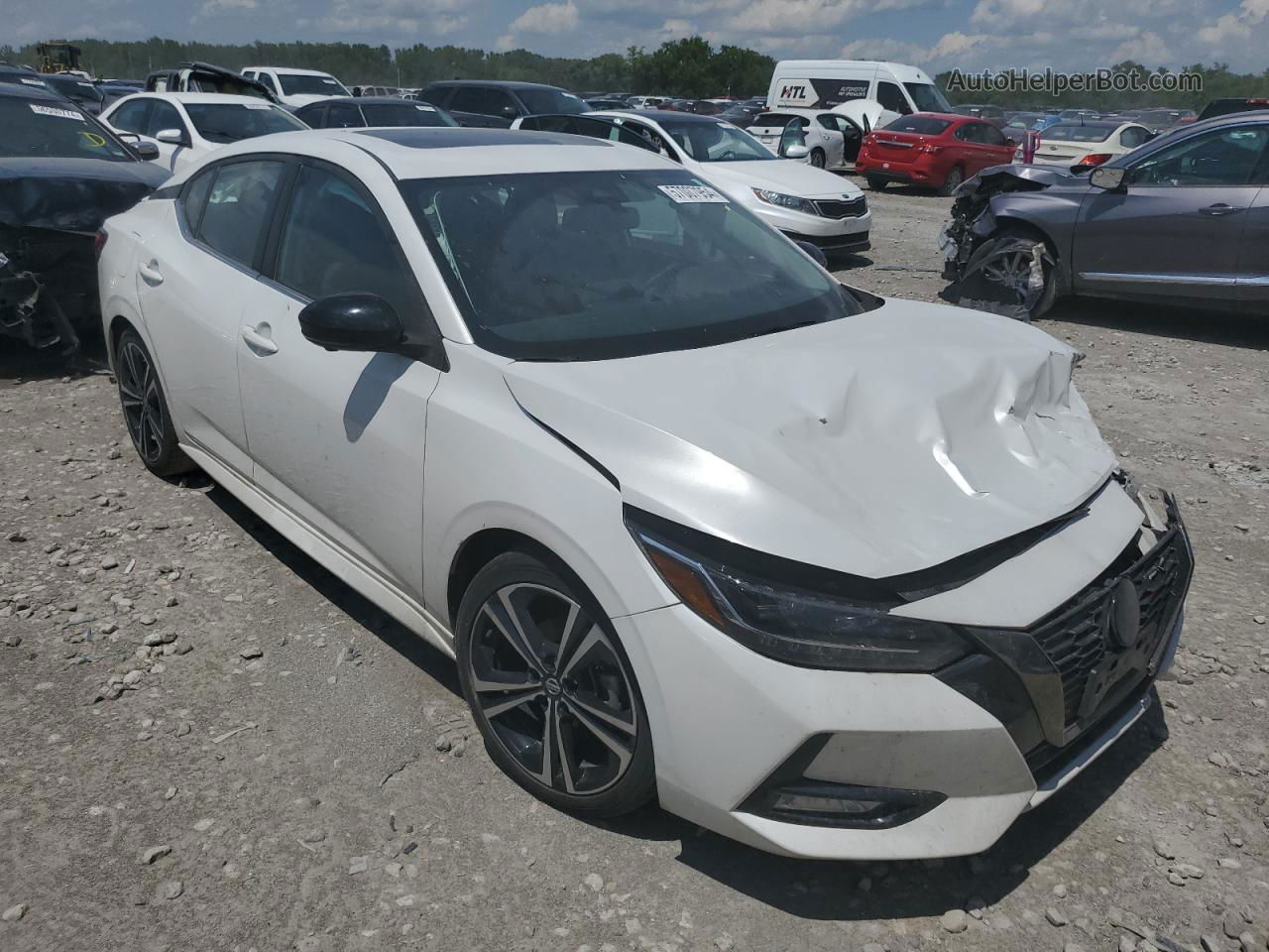 2021 Nissan Sentra Sr White vin: 3N1AB8DV0MY308836