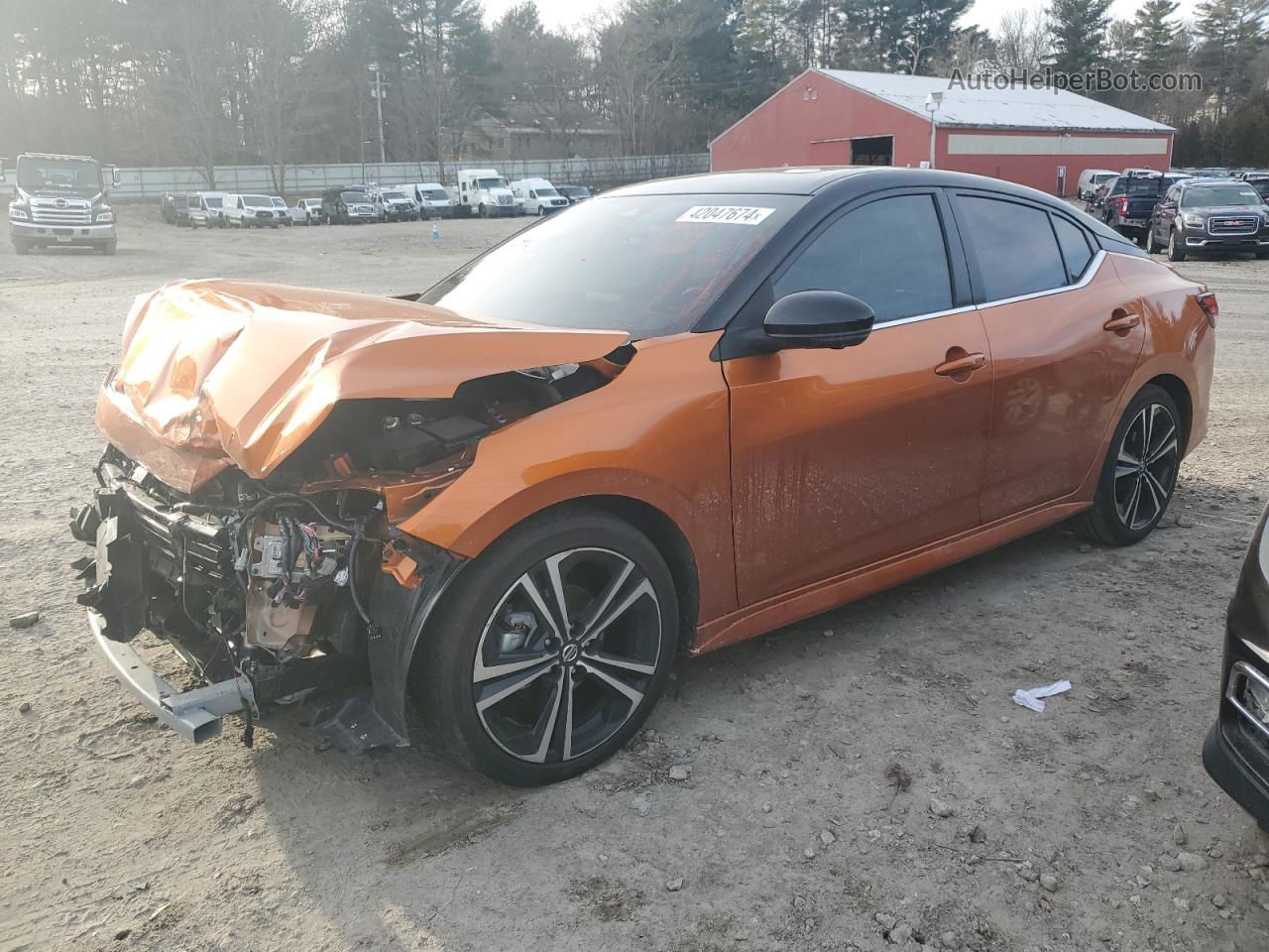 2023 Nissan Sentra Sr Orange vin: 3N1AB8DV0PY270688