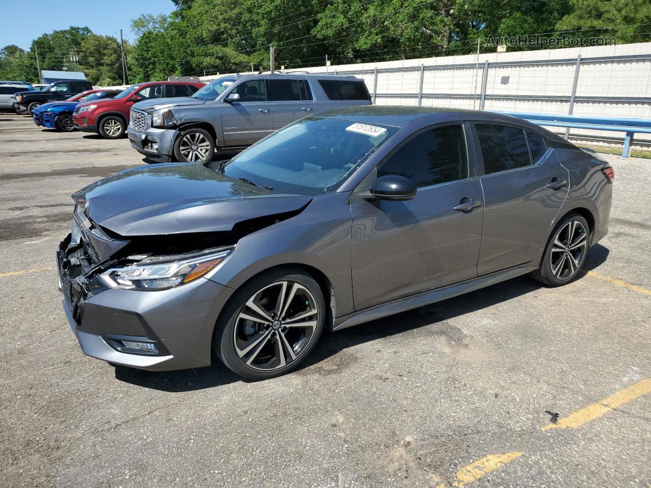 2020 Nissan Sentra Sr Gray vin: 3N1AB8DV1LY214172