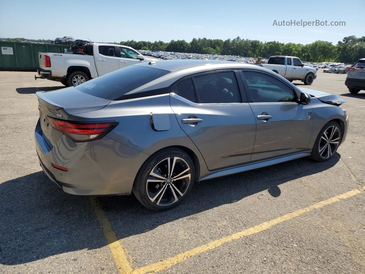 2020 Nissan Sentra Sr Gray vin: 3N1AB8DV1LY214172