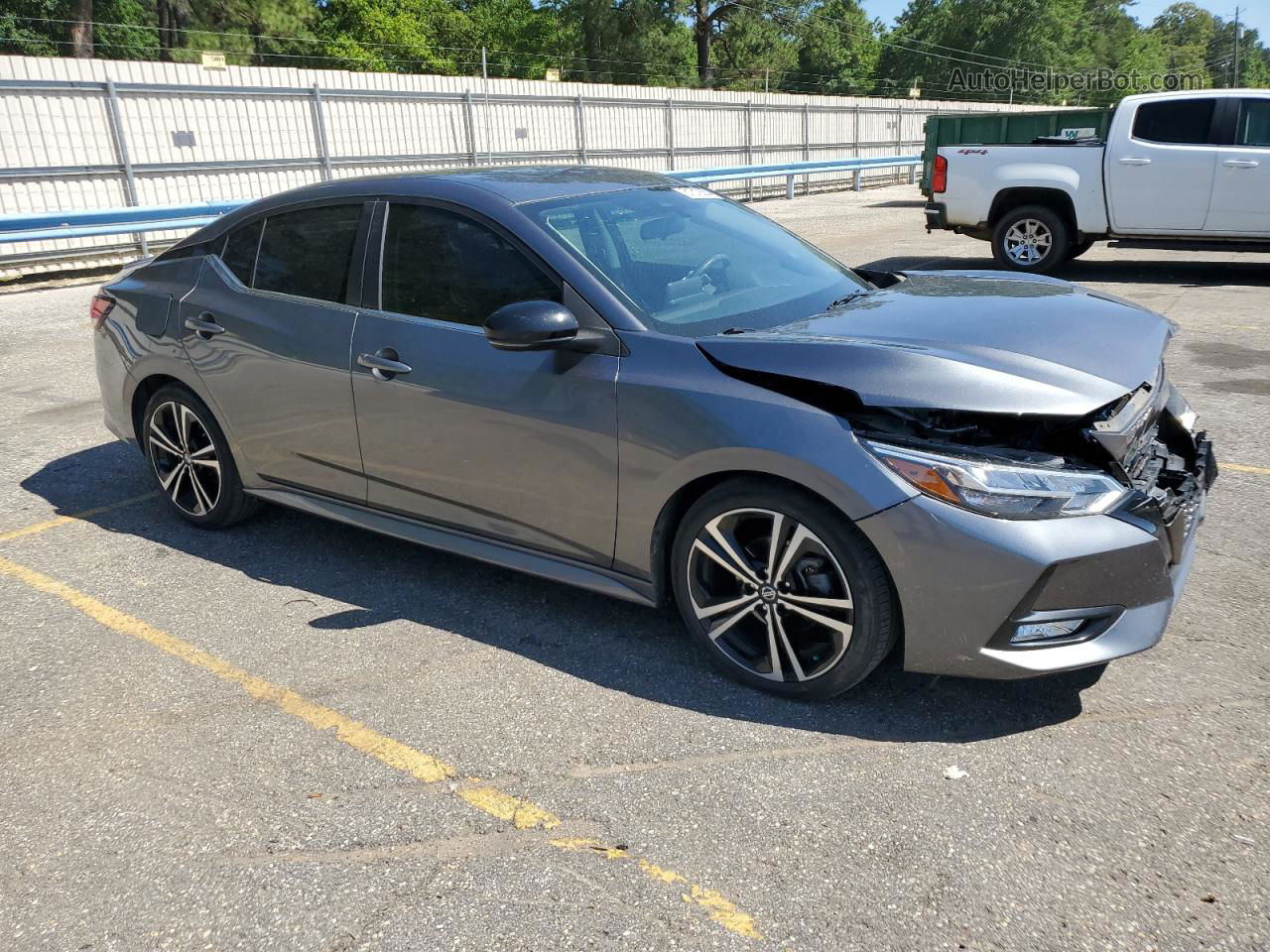 2020 Nissan Sentra Sr Gray vin: 3N1AB8DV1LY214172