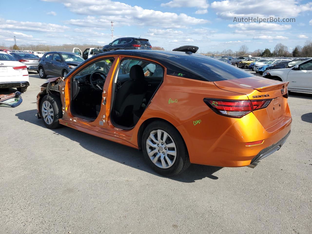 2020 Nissan Sentra Sr Orange vin: 3N1AB8DV1LY259452