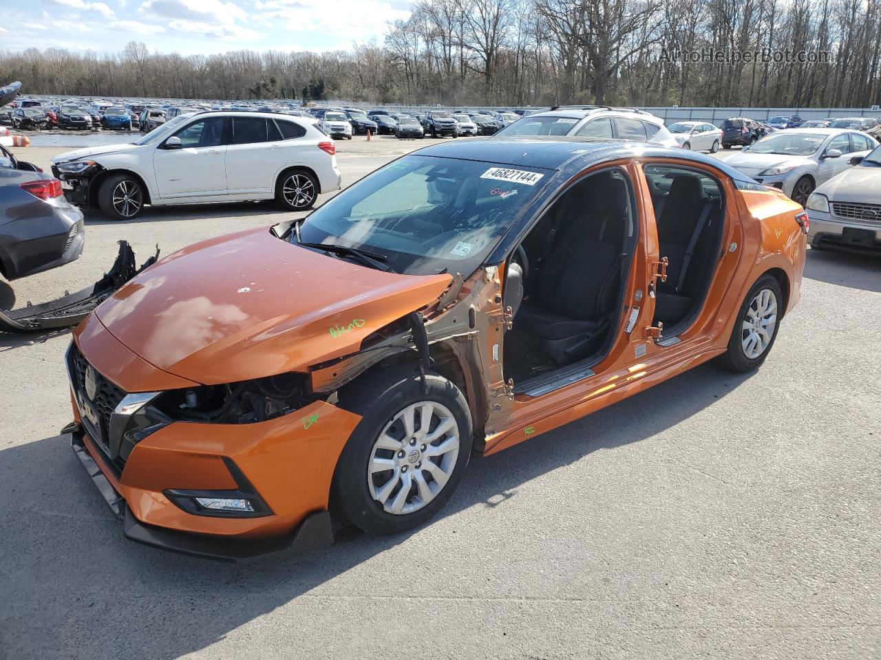 2020 Nissan Sentra Sr Orange vin: 3N1AB8DV1LY259452