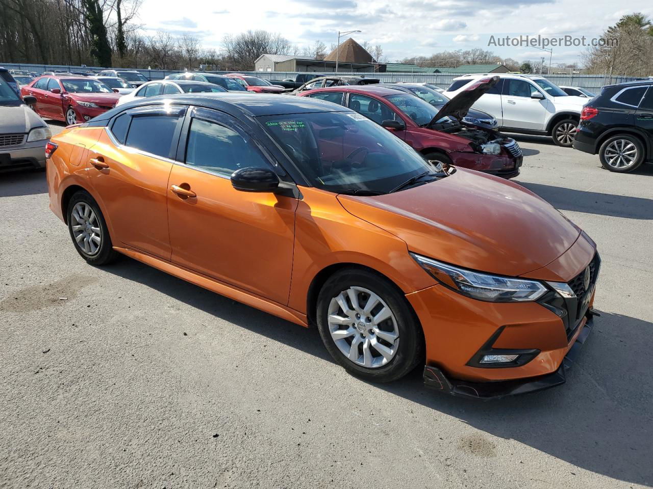 2020 Nissan Sentra Sr Orange vin: 3N1AB8DV1LY259452