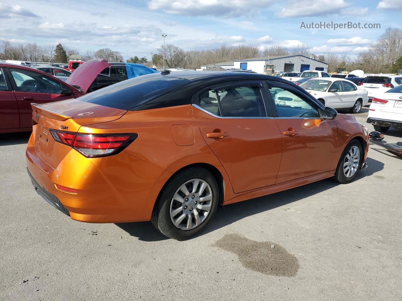 2020 Nissan Sentra Sr Оранжевый vin: 3N1AB8DV1LY259452