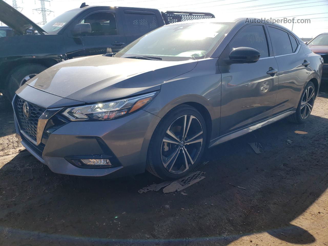 2020 Nissan Sentra Sr Gray vin: 3N1AB8DV1LY293259