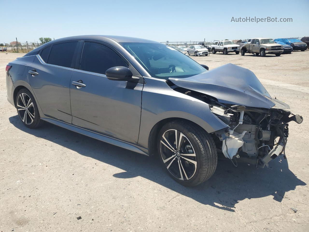 2020 Nissan Sentra Sr Gray vin: 3N1AB8DV1LY294525