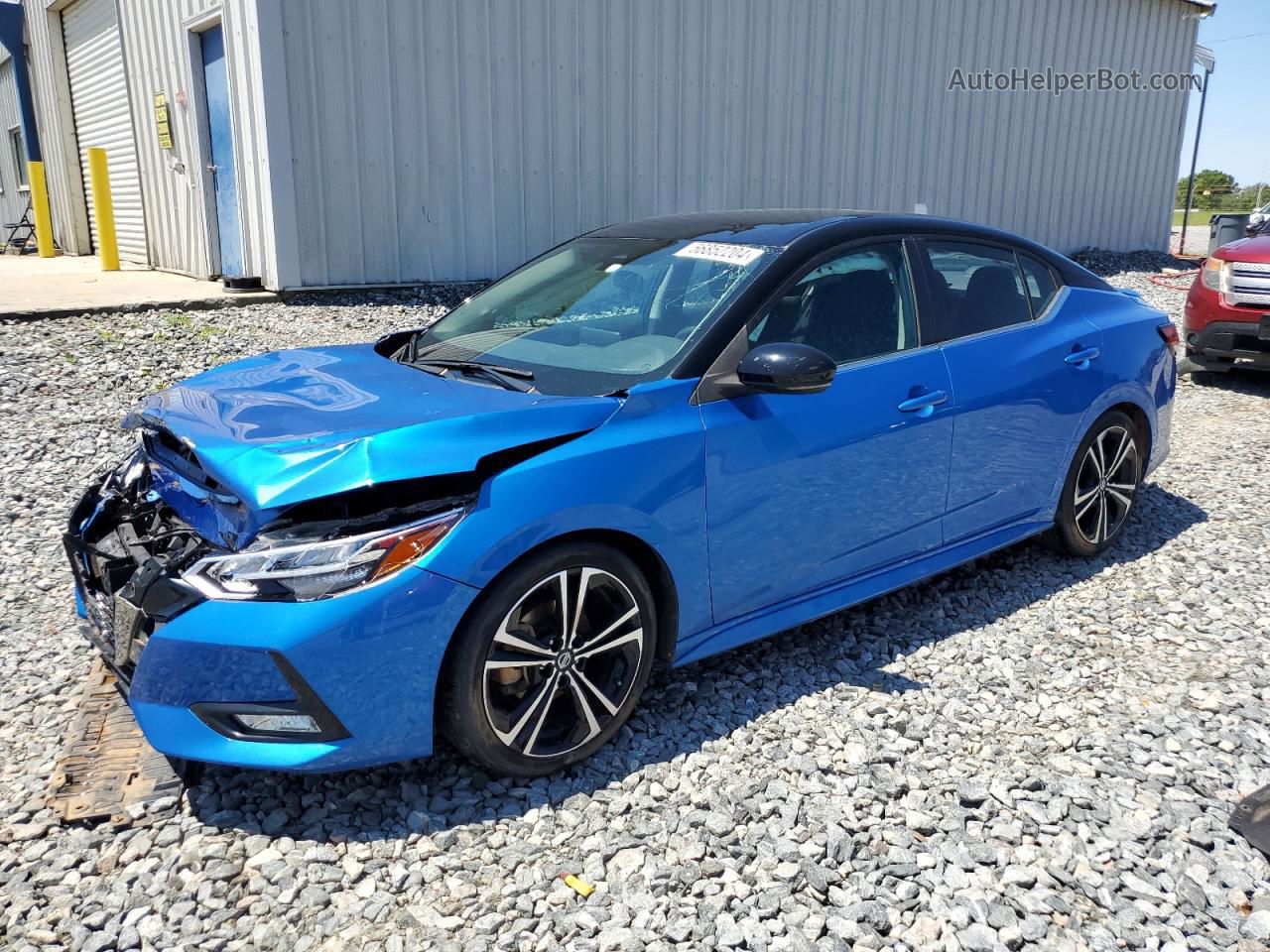 2021 Nissan Sentra Sr Blue vin: 3N1AB8DV1MY247139