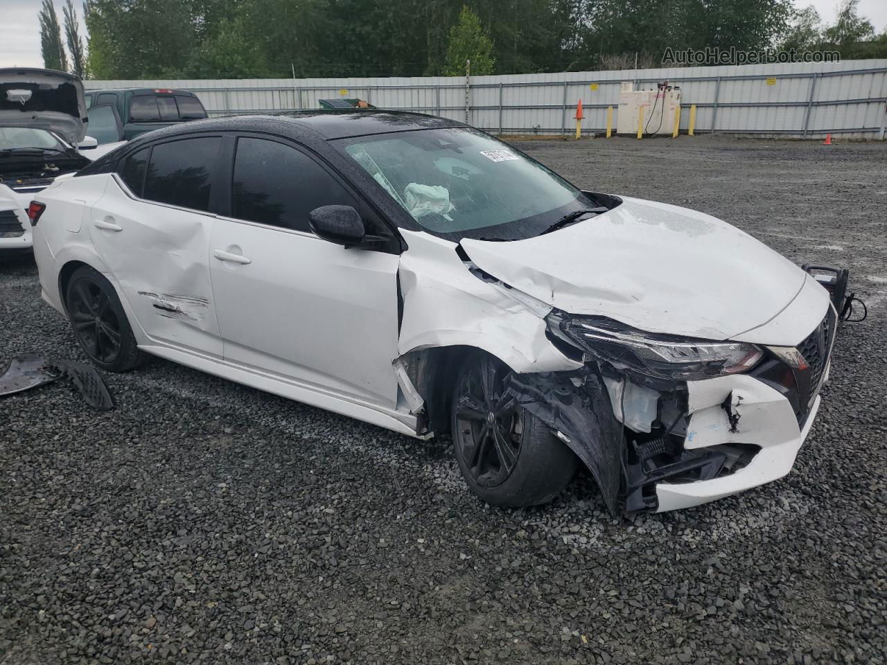 2021 Nissan Sentra Sr White vin: 3N1AB8DV1MY275118