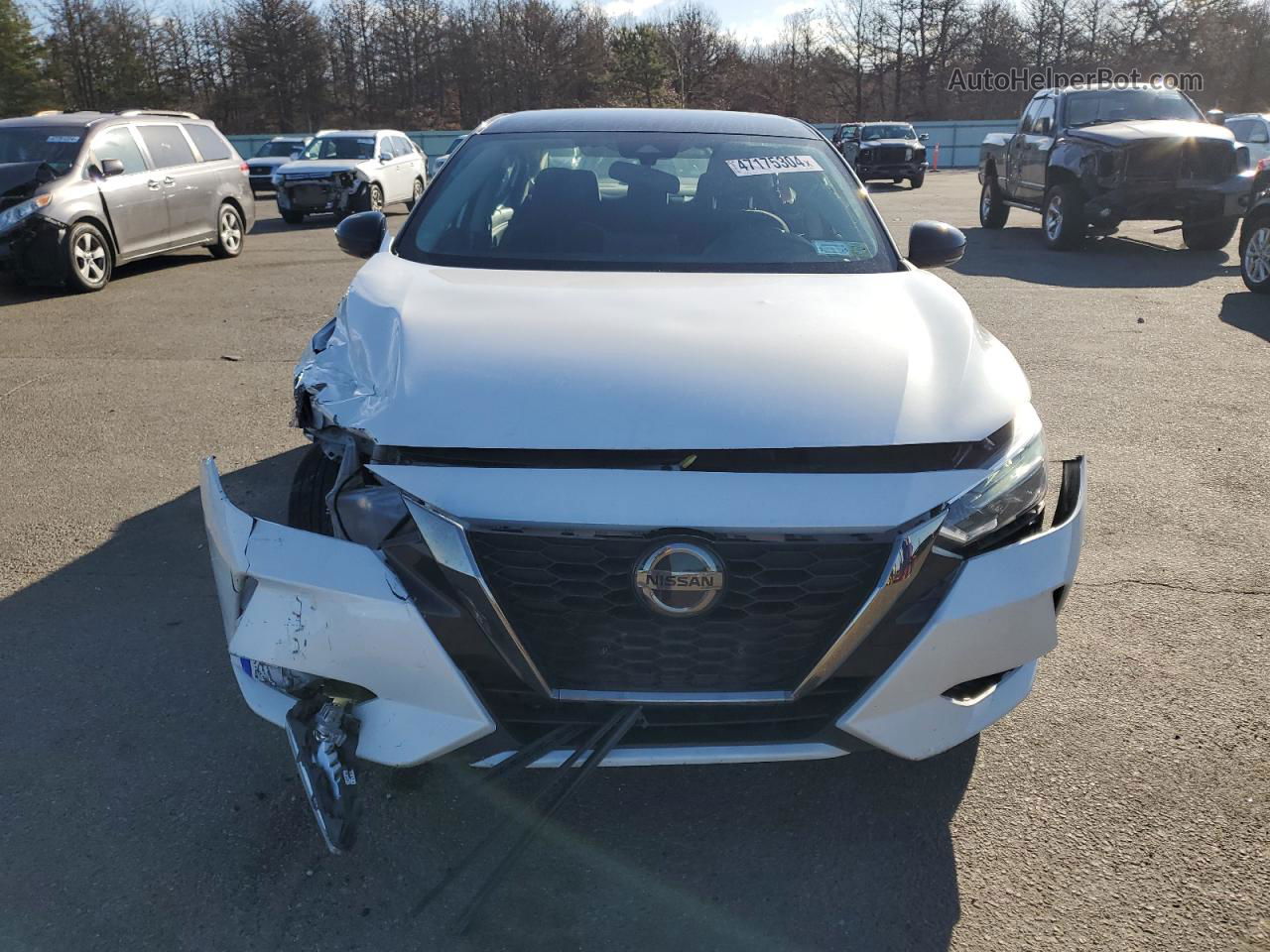 2021 Nissan Sentra Sr White vin: 3N1AB8DV1MY301202