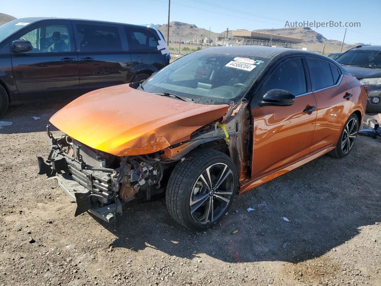 2020 Nissan Sentra Sr Оранжевый vin: 3N1AB8DV2LY243020