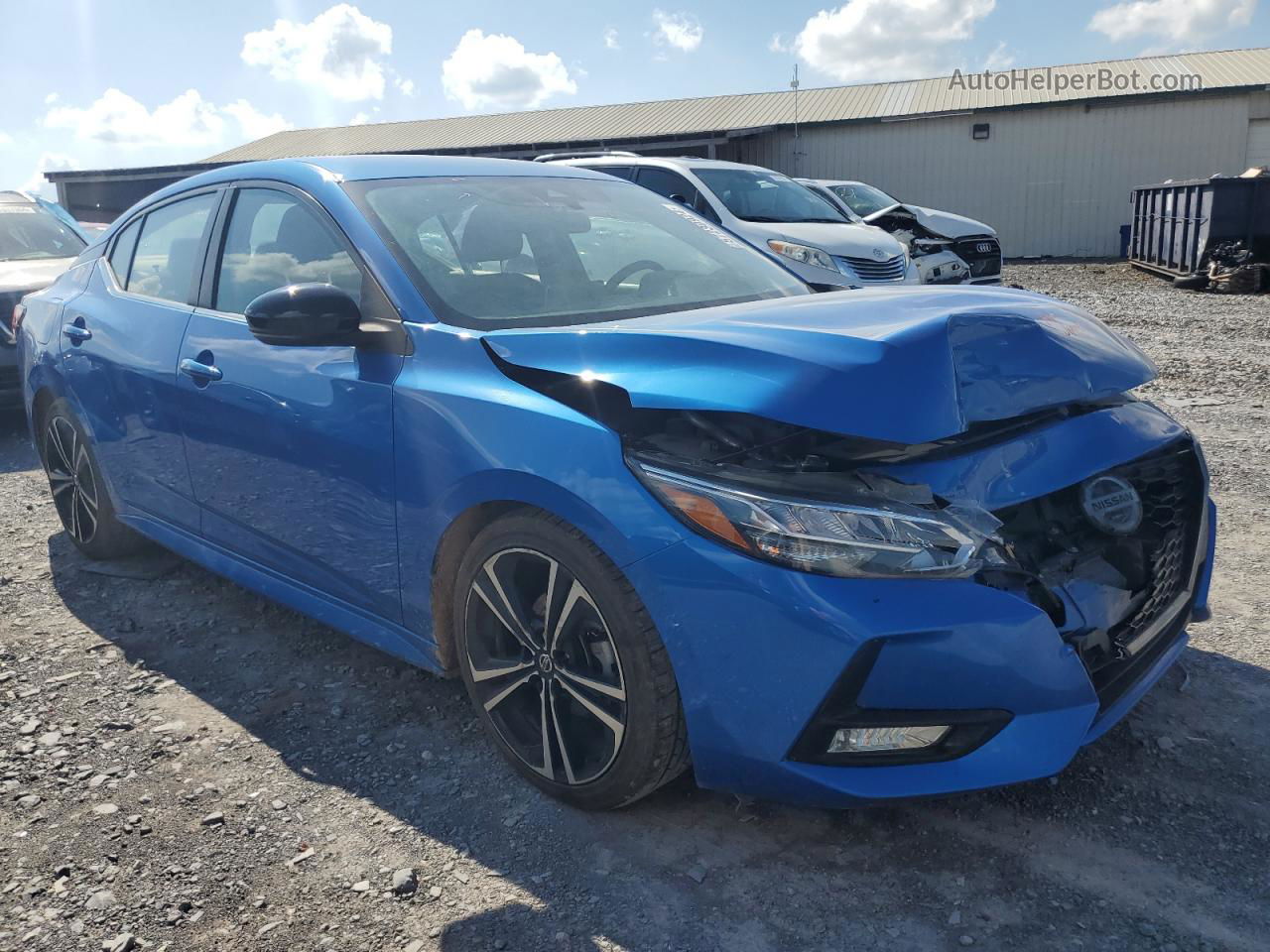 2020 Nissan Sentra Sr Blue vin: 3N1AB8DV2LY265745