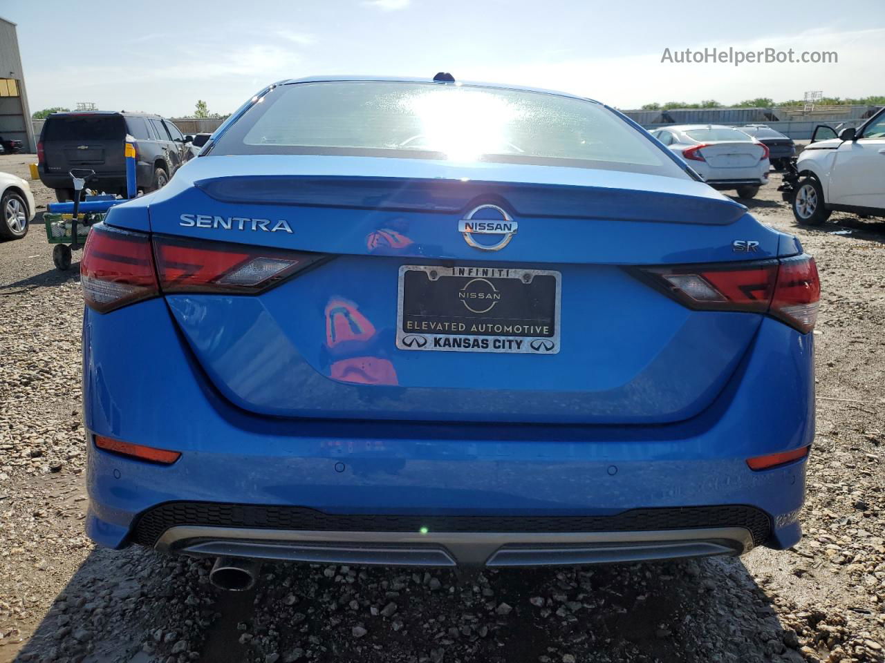 2020 Nissan Sentra Sr Синий vin: 3N1AB8DV2LY313342