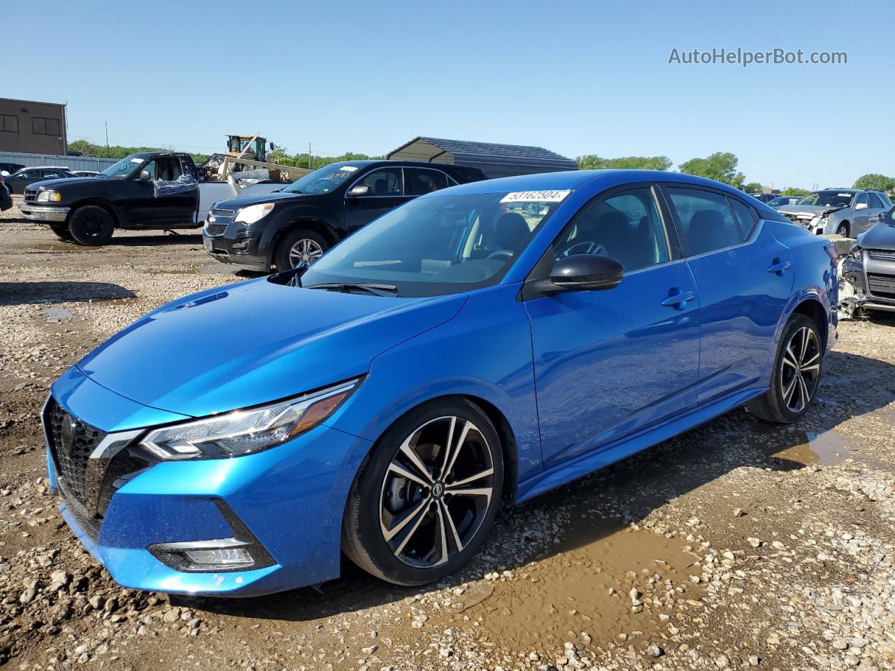 2020 Nissan Sentra Sr Синий vin: 3N1AB8DV2LY313342